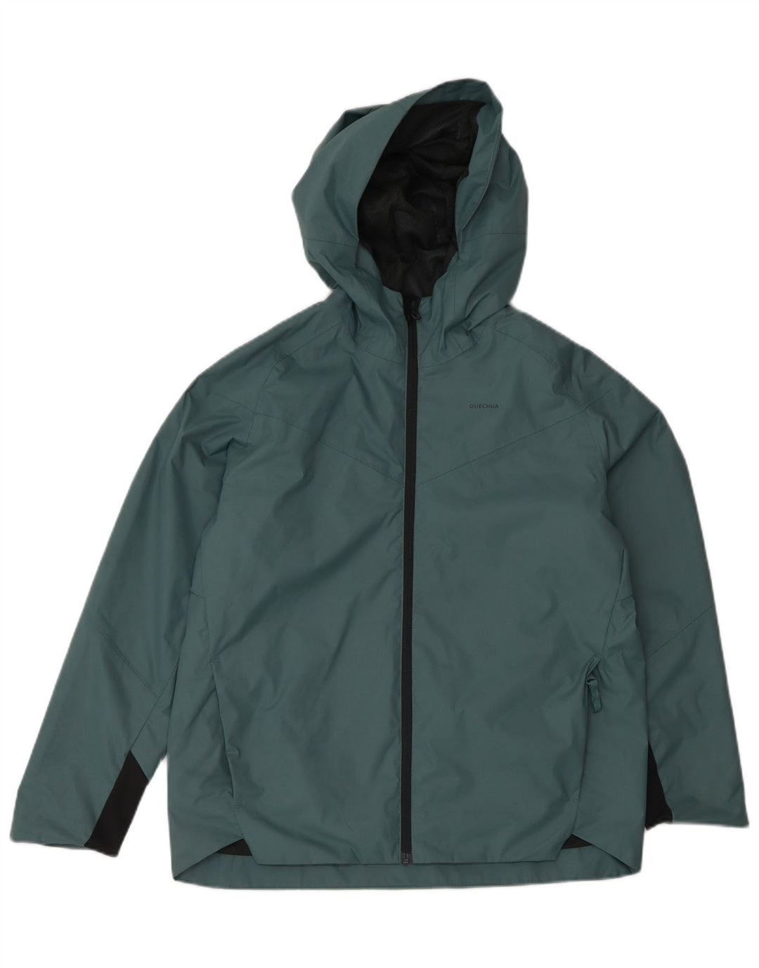 DECATHLON Jachetă de ploaie Quechua cu glugă pentru băieți 12-13 ani Poliester verde