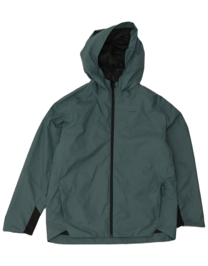 DECATHLON Jachetă de ploaie Quechua cu glugă pentru băieți 12-13 ani Poliester verde