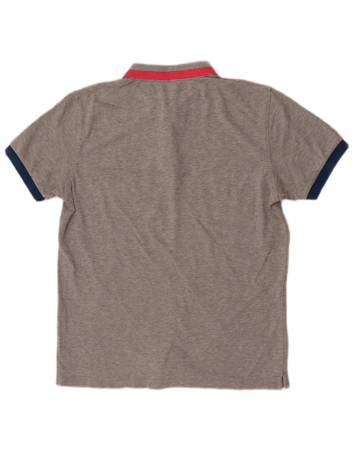 Tricou polo pentru bărbați Sun68, gri mediu cu pete