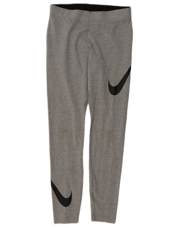Leggings pentru femei Nike UK 14, gri mediu, bumbac sport