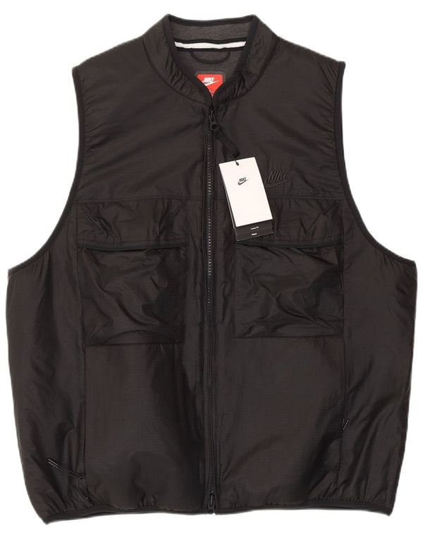 Gilet căptușit pentru bărbați Nike UK 38 Medium Black Nylon