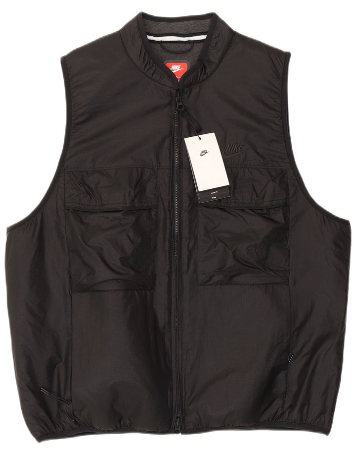 Gilet căptușit pentru bărbați Nike UK 38 Medium Black Nylon