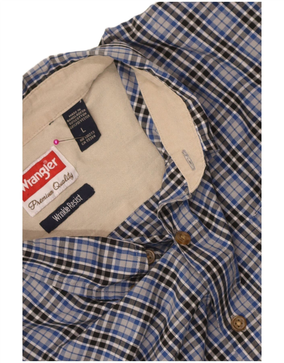 Cămașă pentru bărbați Wrangler, mare, albastru, din bumbac