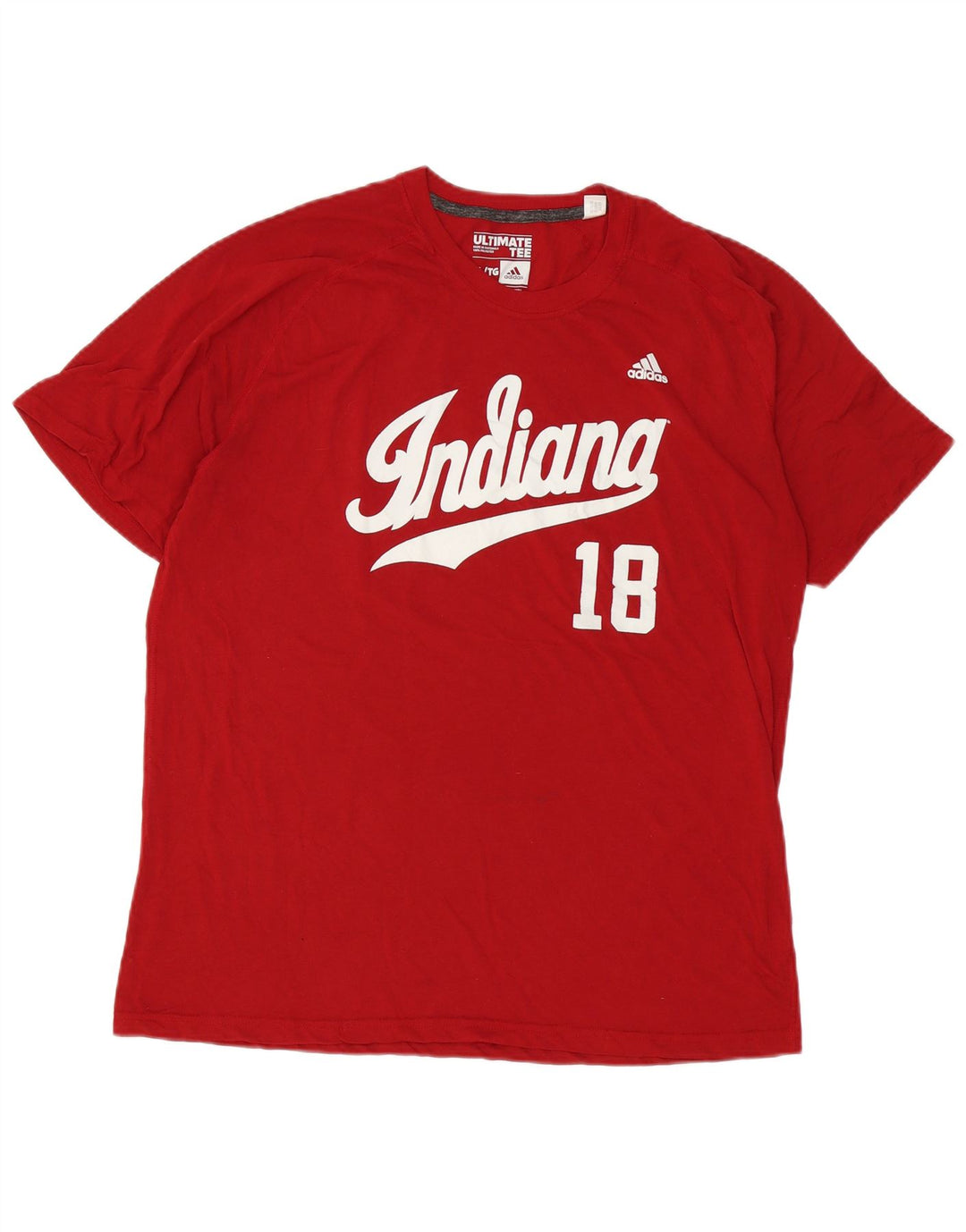 Tricou cu grafic Indiana Adidas pentru bărbați Top XL poliester roșu