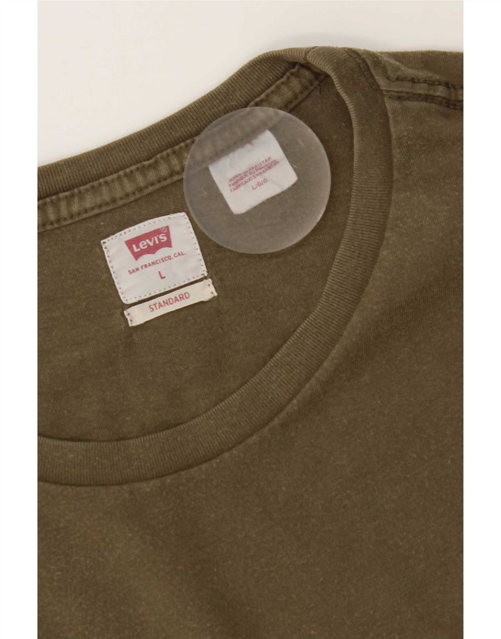 Tricou standard pentru bărbați Levi's Top mare din bumbac kaki