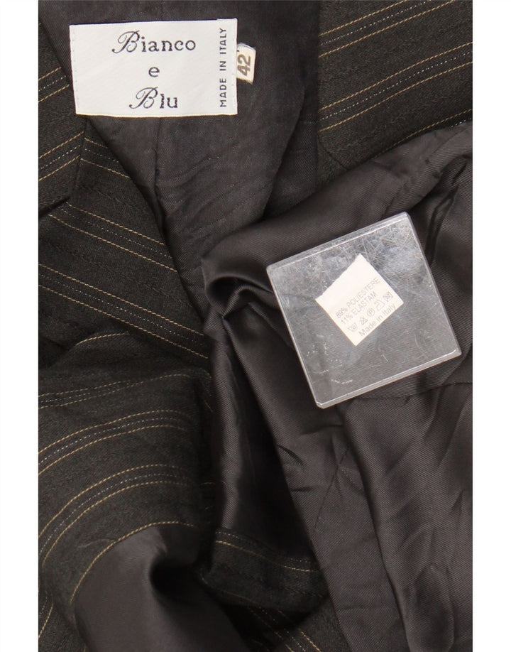 Blazer pentru femei Bianco e Blu, cu 2 nasturi, IT 42 Gri mediu cu dungi