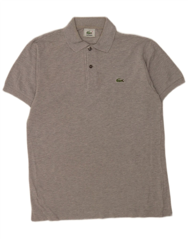 Tricou polo Lacoste pentru bărbați mărimea 3 mic, gri bumbac cu pete
