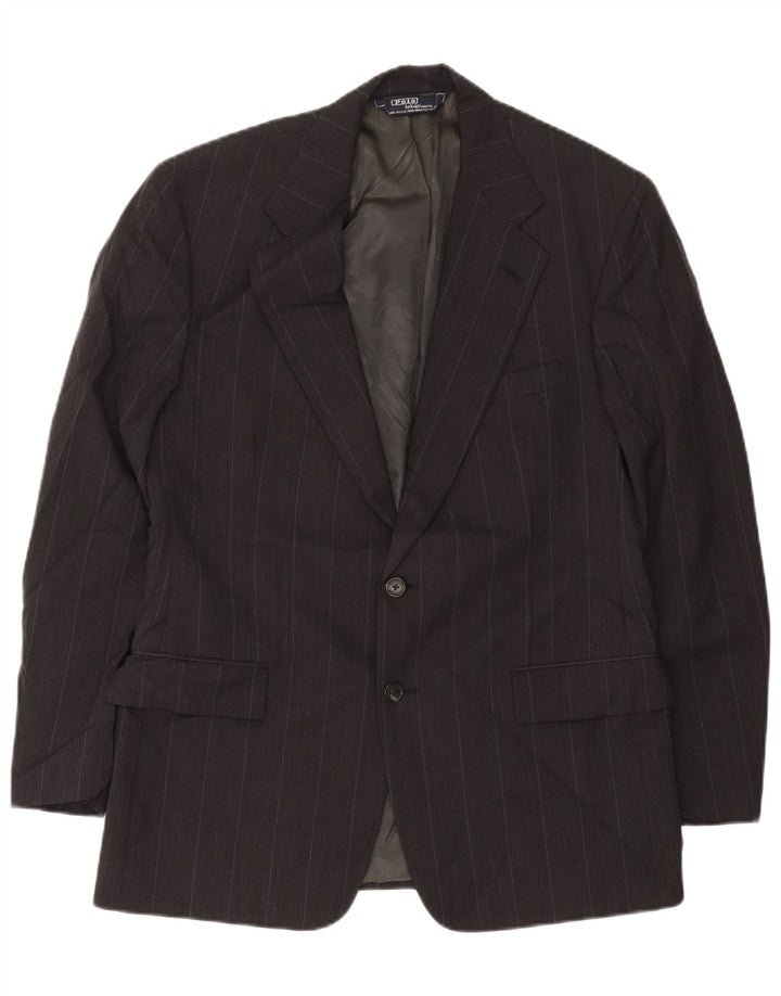 Jachetă Polo Ralph Lauren pentru bărbați, cu 2 nasturi, Marea Britanie 38 Medium, cu dungi negre