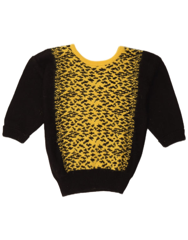 Pulover Oui pentru femei cu decolteu în V UK 14 Medium Black Colorblock