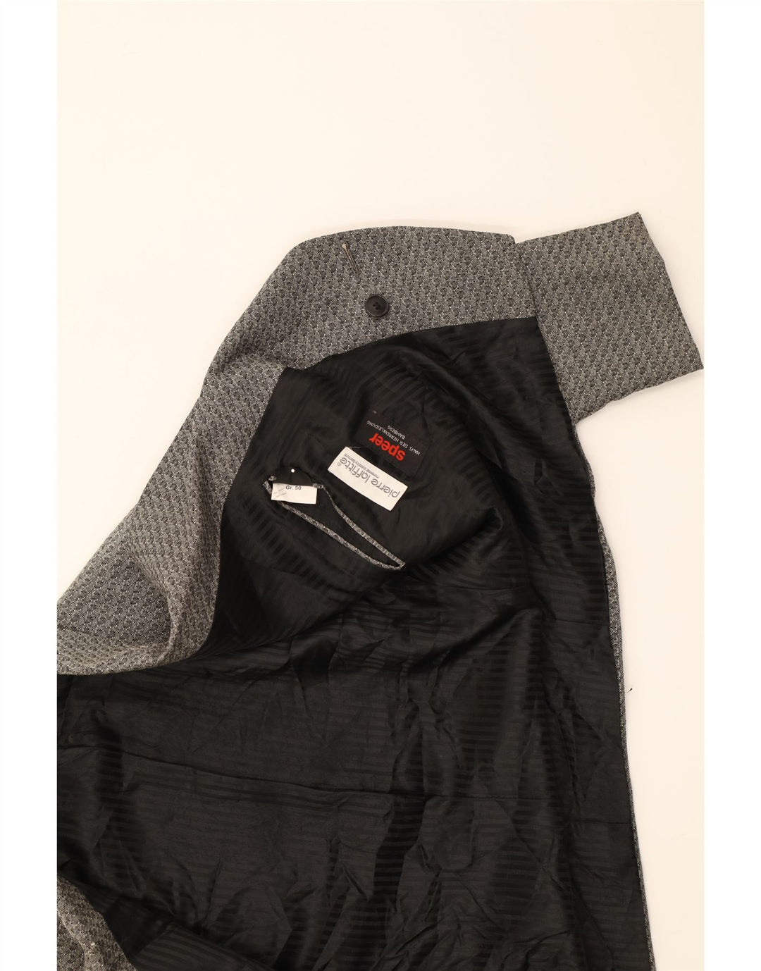 PIERRE LAFFITTE Womens Double Breasted Blazer Jacket IT 50 XL Grey Wool Vintage Pierre Laffitte and Second-Hand Pierre Laffitte from Messina Hembry 