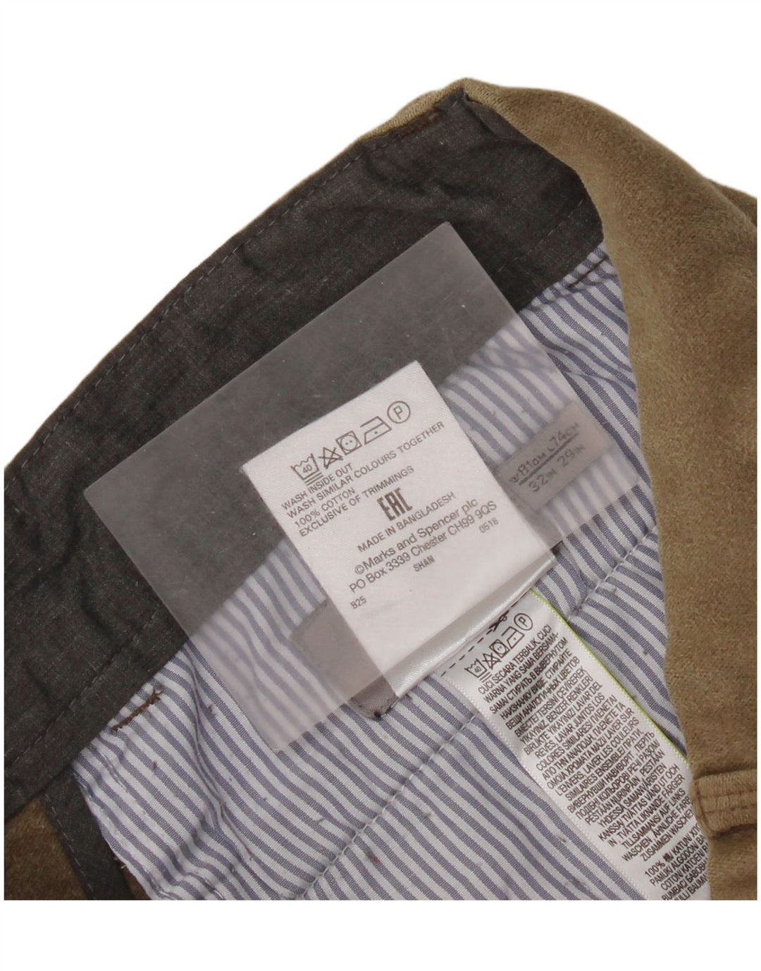 Pantaloni chino obișnuiți pentru femei Marks & Spencer L32 L29 bumbac bej