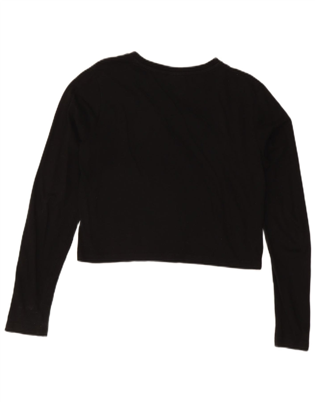 Top cu grafic crop FILA pentru femei cu mânecă lungă UK 14 Medium Negru
