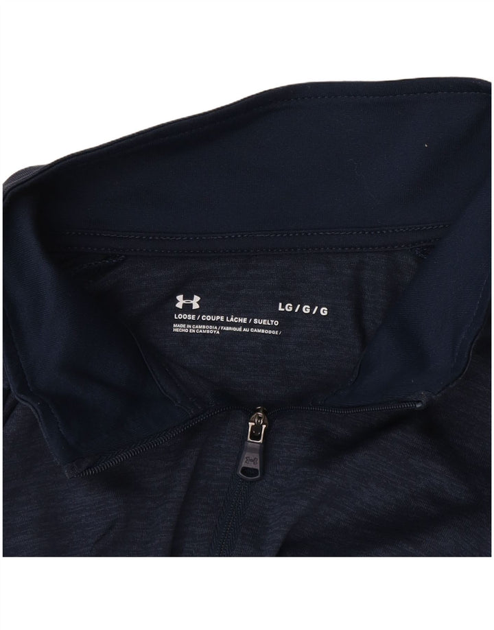Under Armour pentru bărbați loose fit Zip Neck Top cu mânecă lungă, mare, albastru