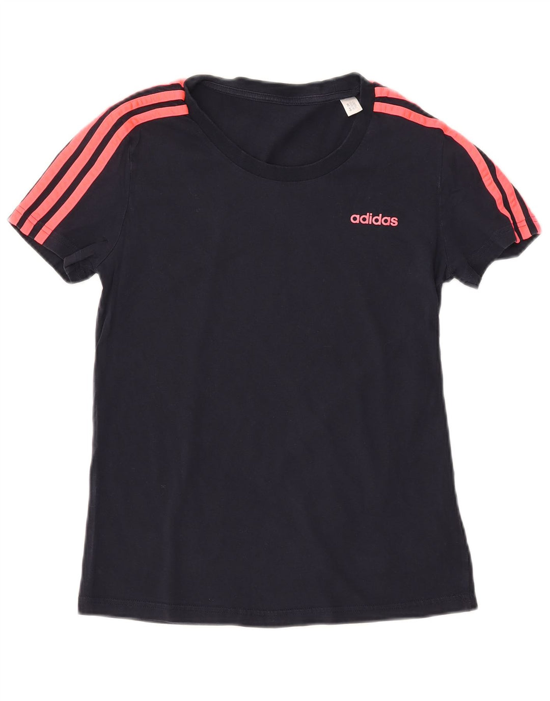 ADIDAS Tricou Femei Top UK 12 Medium Bleumarin Bumbac