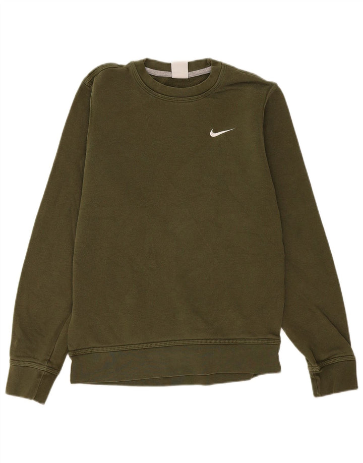 Pulover Nike pentru bărbați, bumbac, kaki, mic