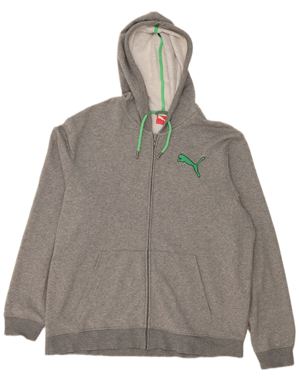 Pulover Puma pentru bărbați, cu fermoar, 2XL, bumbac cu pete gri