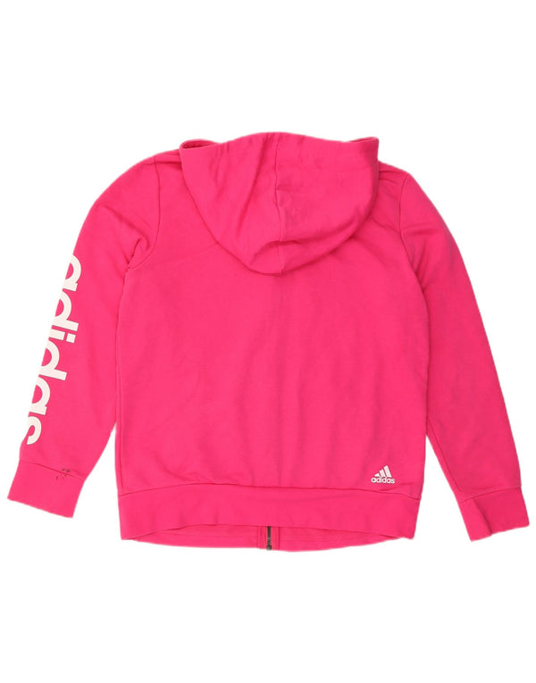 Pulover Adidas Graphic Zip pentru femei UK 20/22 XL bumbac roz
