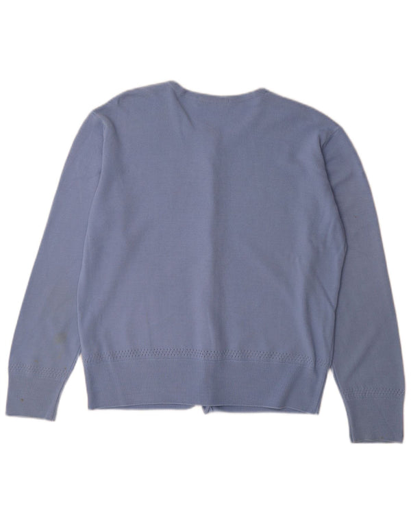 Pulover cardigan pentru femei Marks & Spencer UK 16 mare albastru acrilic