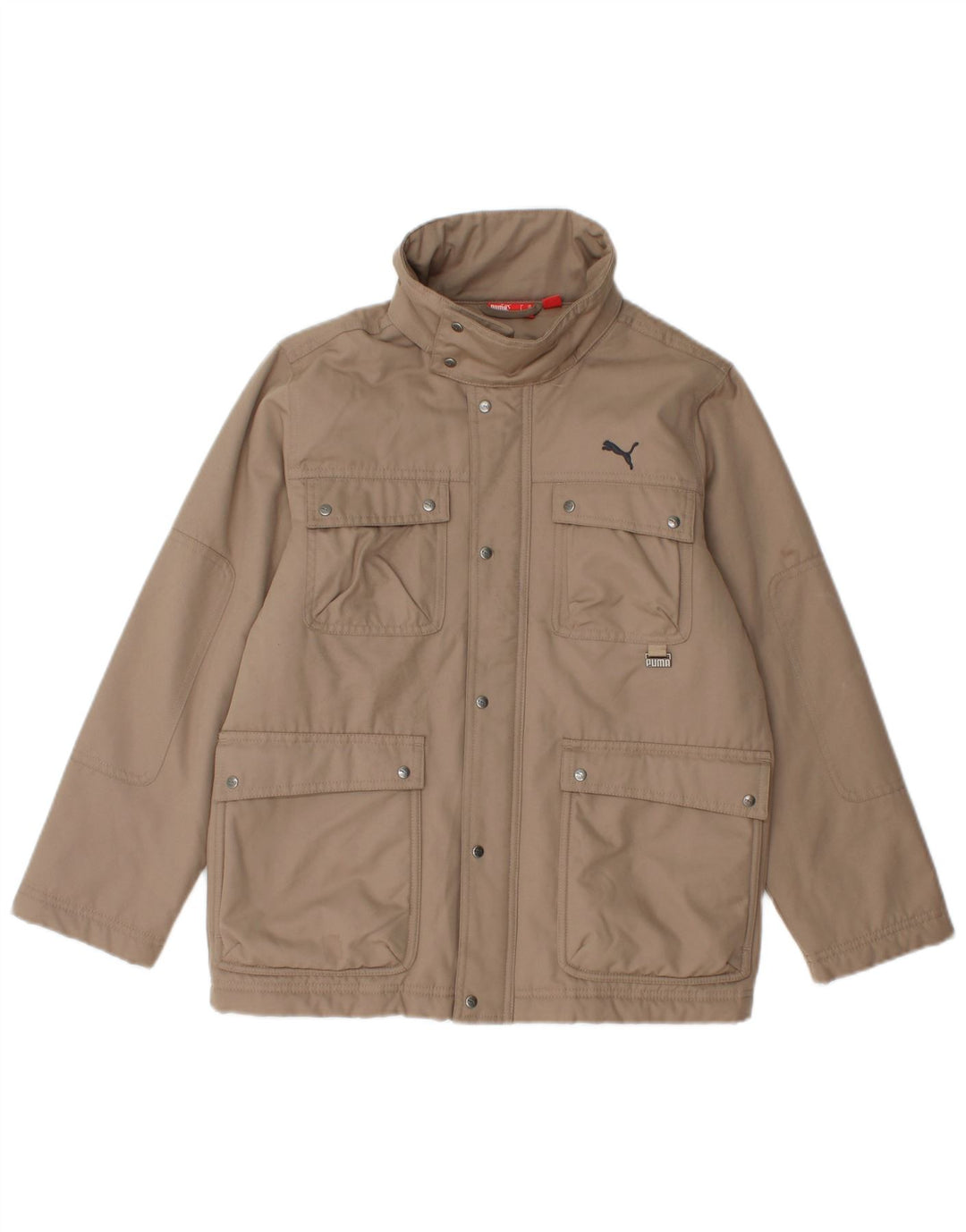 PUMA Girls Windbreaker Jacket 9-10 Years Medium Beige Polyester