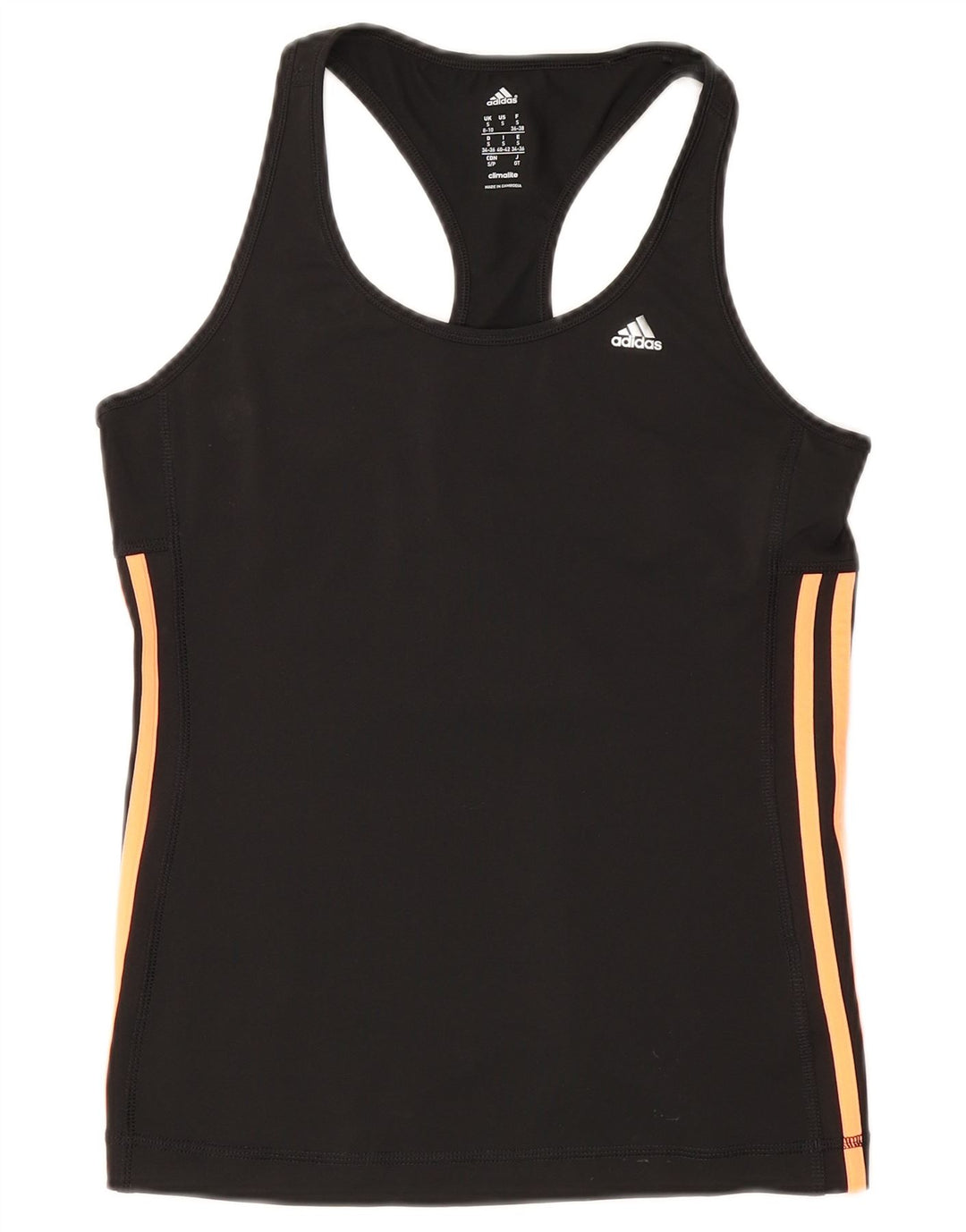 Vest Top Climalite pentru femei Adidas UK 8/10 Poliester negru mic