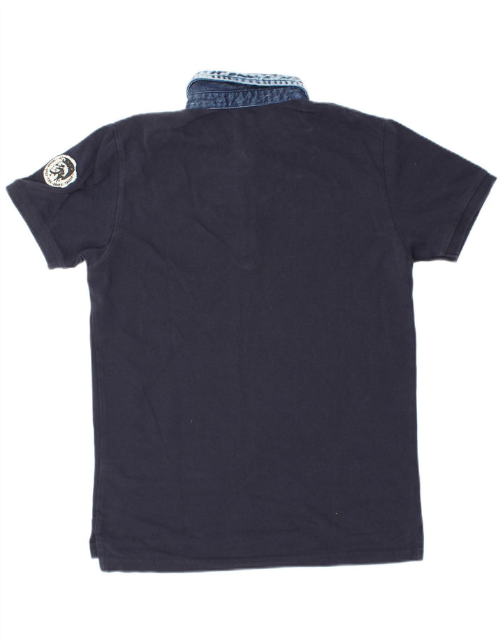 Tricou polo pentru bărbați DIESEL Bumbac bleumarin mic