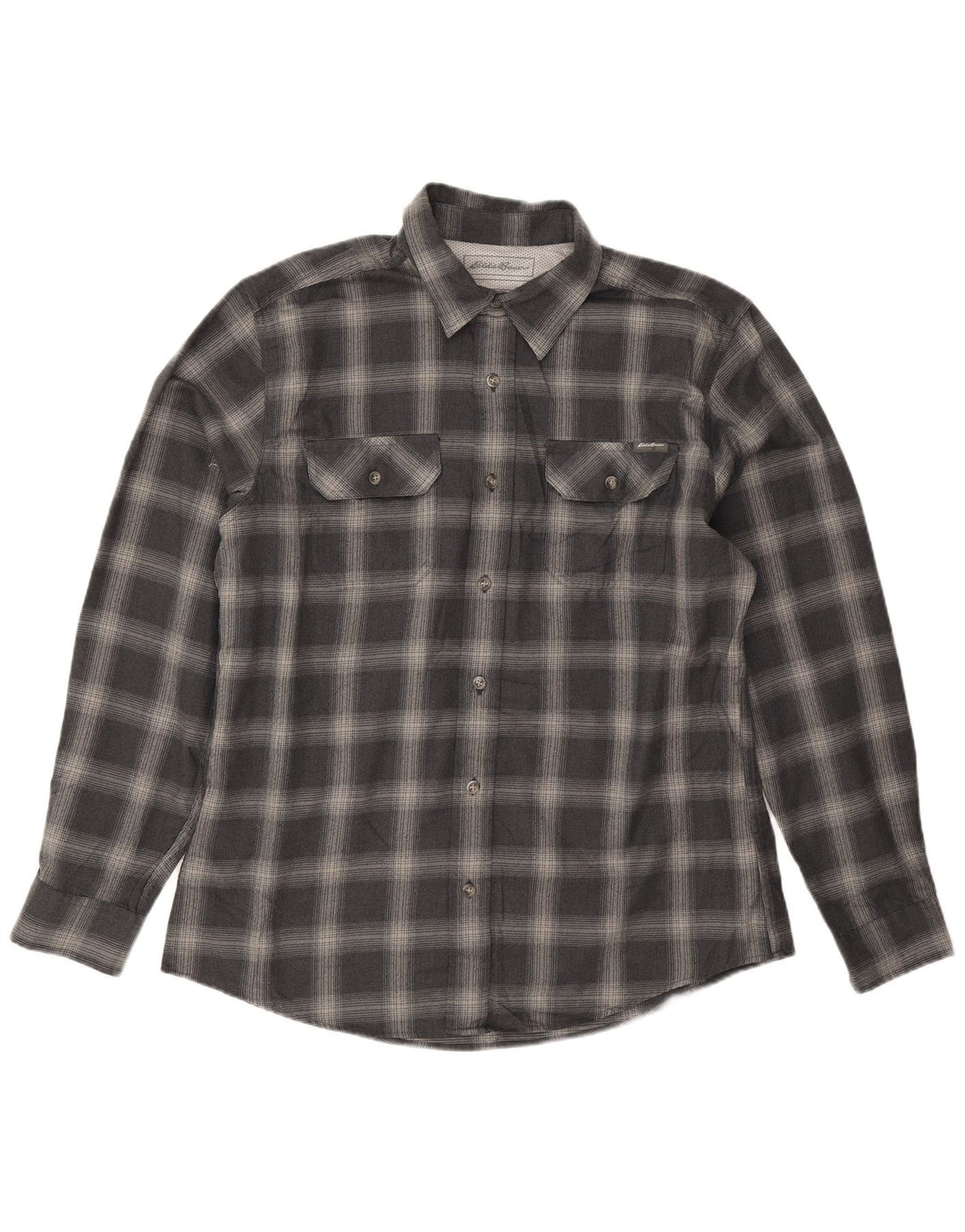 Cămașă de flanel pentru bărbați Eddie Bauer, poliester cu carouri mari bleumarin