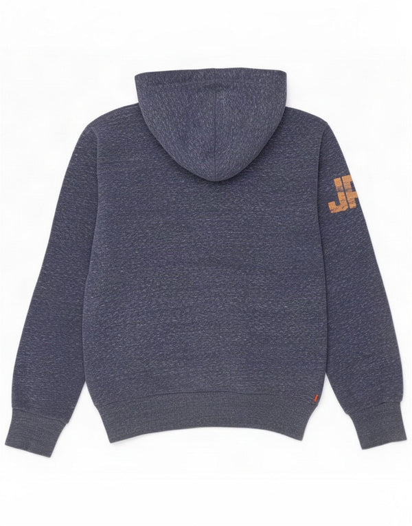 Superdry Mens Yokohama Graphic Hoodie Pulover XL bleumarin bumbac cu pete