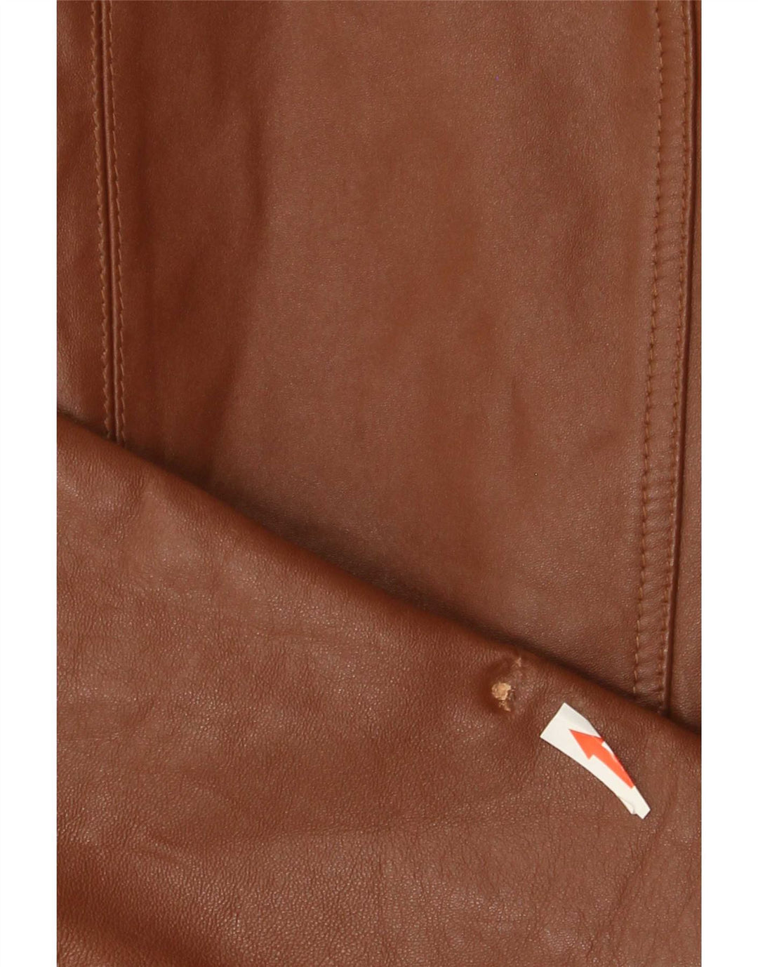 Jachetă de piele pentru femei VINTAGE UK 14, mare, maro, din piele
