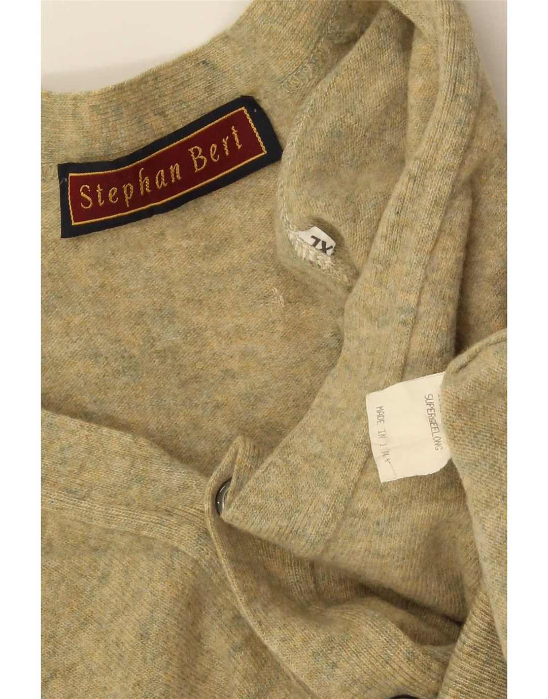 Cardigan Vintage pentru bărbați XL Lână verde