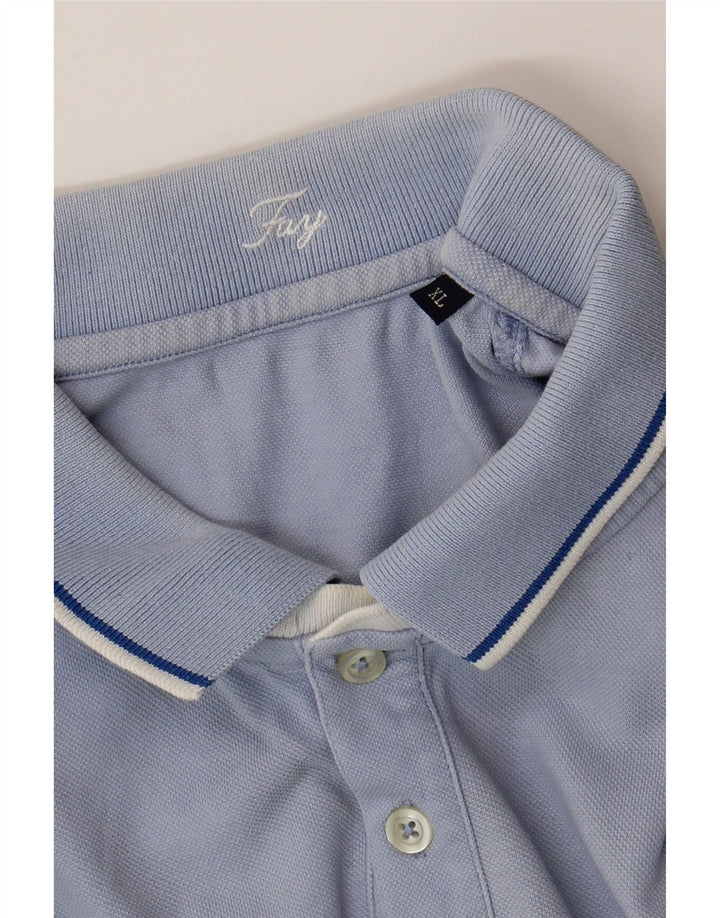 Tricou polo pentru bărbați FAY XL cu dungi albastre