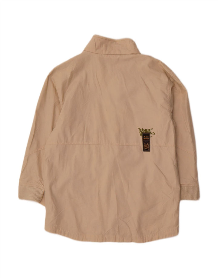 NIKE Boys Swoosh Graphic Windbreaker Jacket 10-11 Years Medium Beige