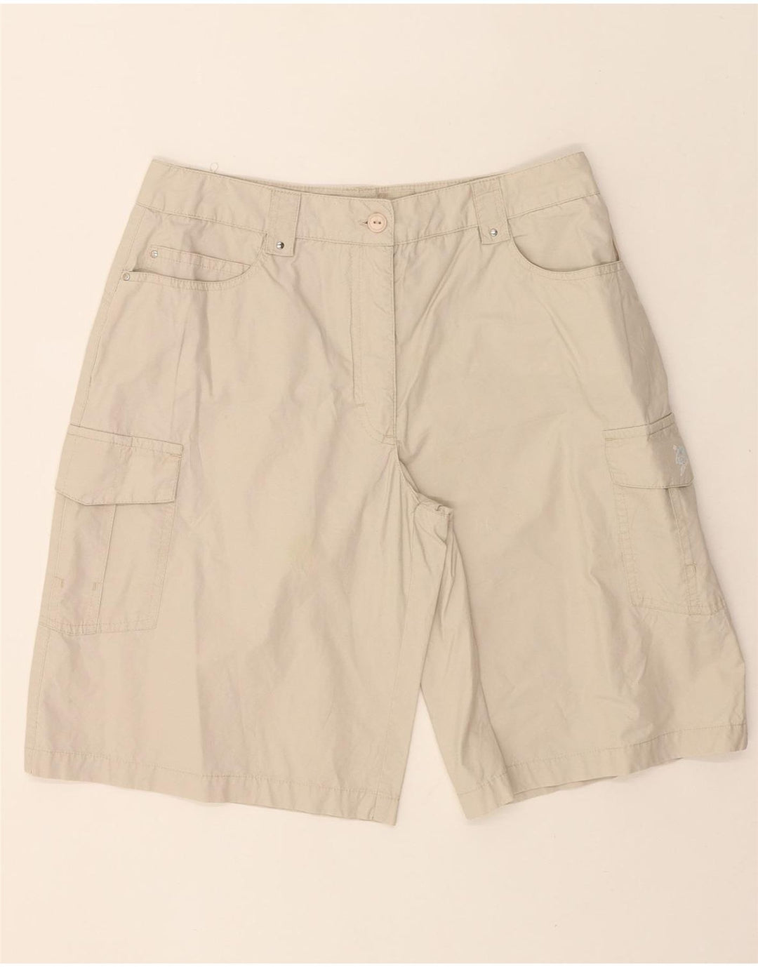BRUGI Womens Cargo Shorts UK 12 Medium W28 Beige Cotton Vintage Brugi and Second-Hand Brugi from Messina Hembry 