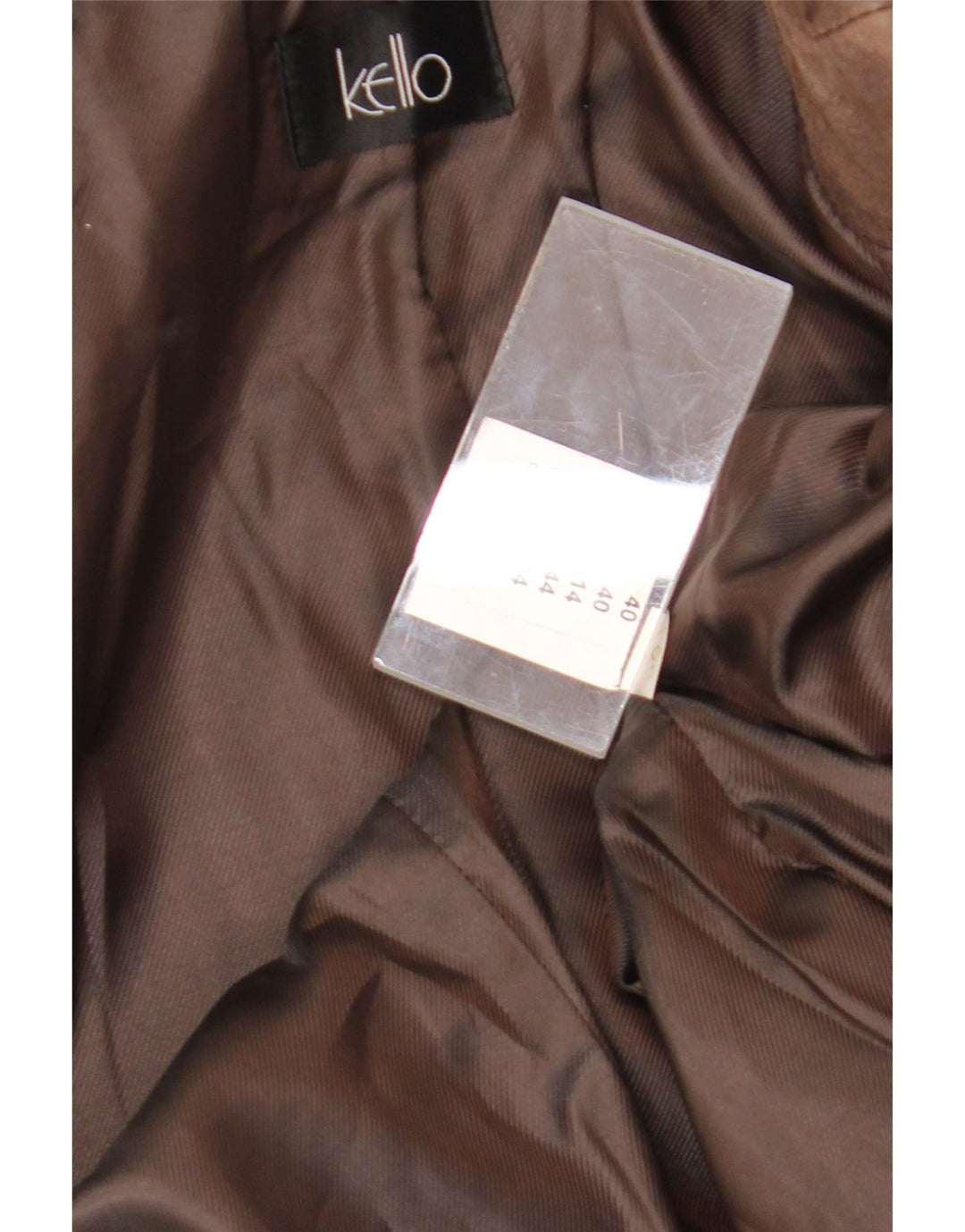 Blazer din piele cu 1 nasture Kello pentru femei UK 14 maro mediu