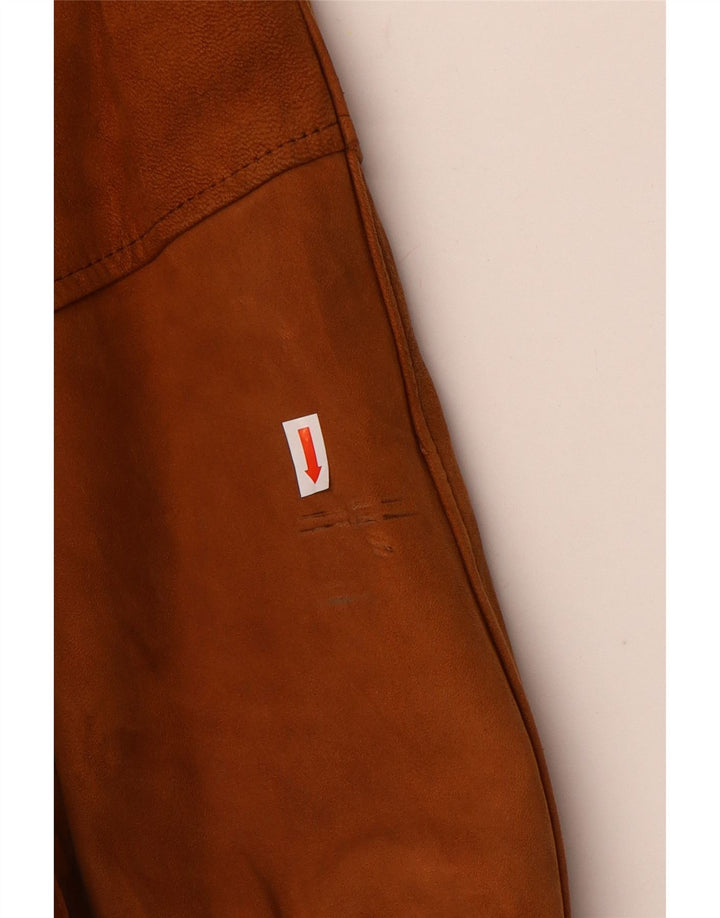 Jachetă vintage pentru bărbați din piele intoarsa UK 42 XL din piele maro