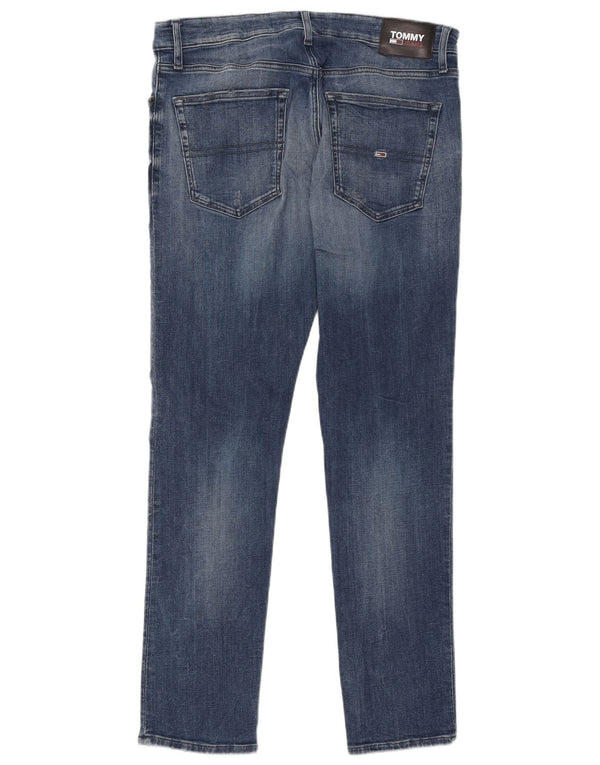 Blugi conici subțiri, învechiți, Tommy Hilfiger, pentru bărbați, L36 L34, albastru