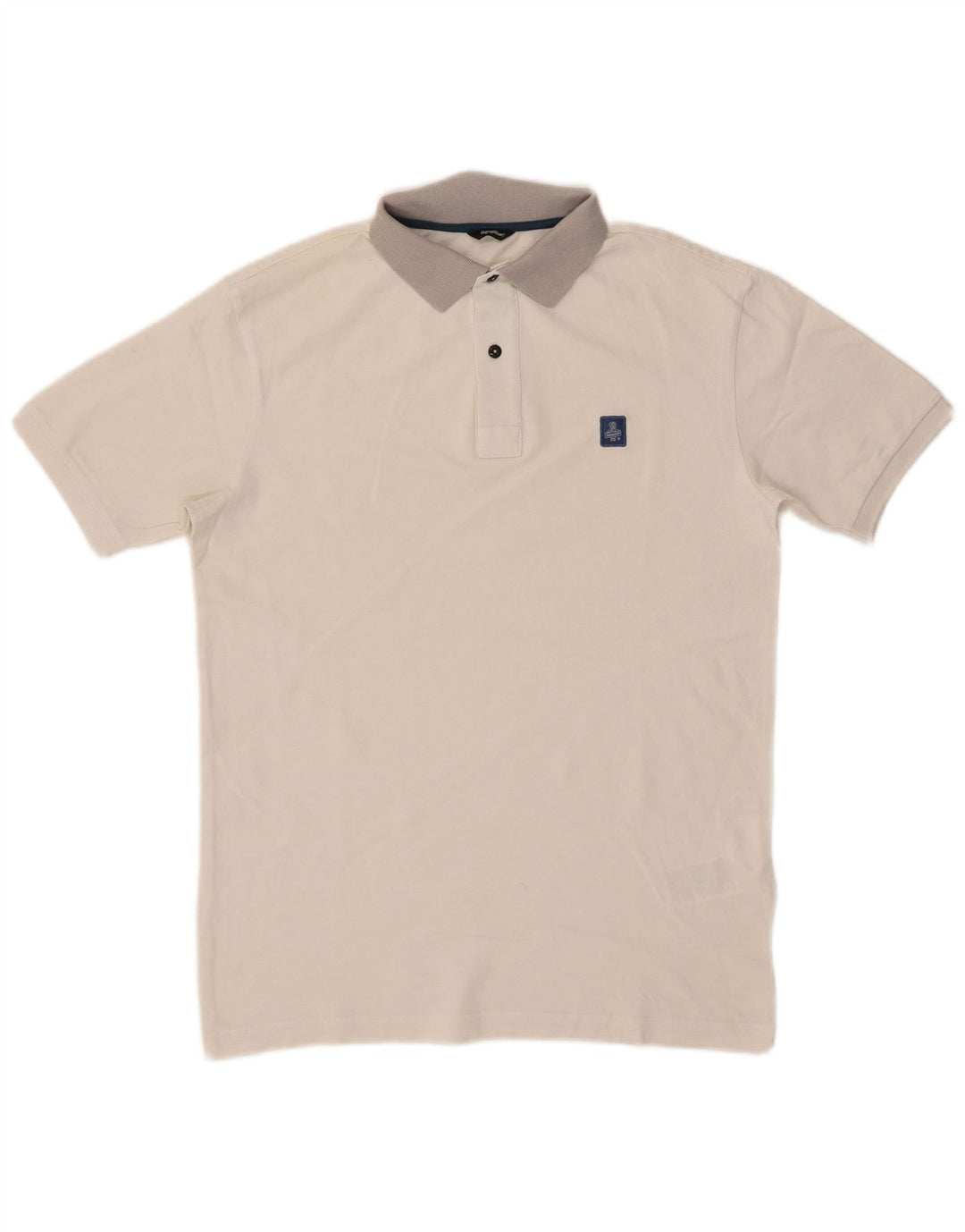 Tricou polo pentru bărbați Refrigiwear, mic, alb, din bumbac color bloc