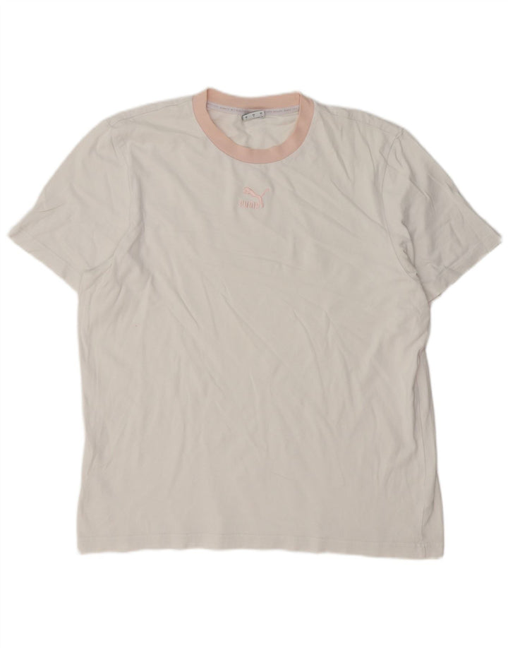Tricou pentru bărbați PUMA Top mare din bumbac alb
