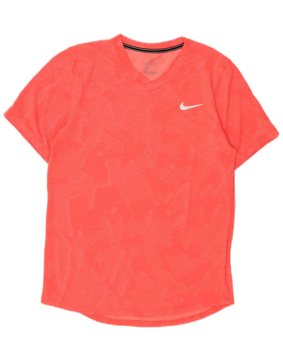 Tricou pentru bărbați NIKE Dri Fit Top mic roz din poliester camuflaj