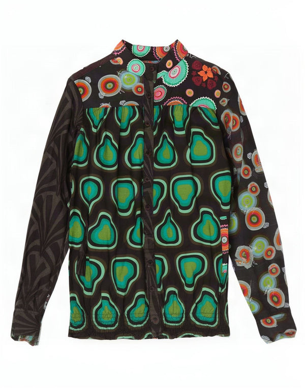 Bluză cămașă Desigual pentru femei cu model abstract, UK 18 XL, multicoloră