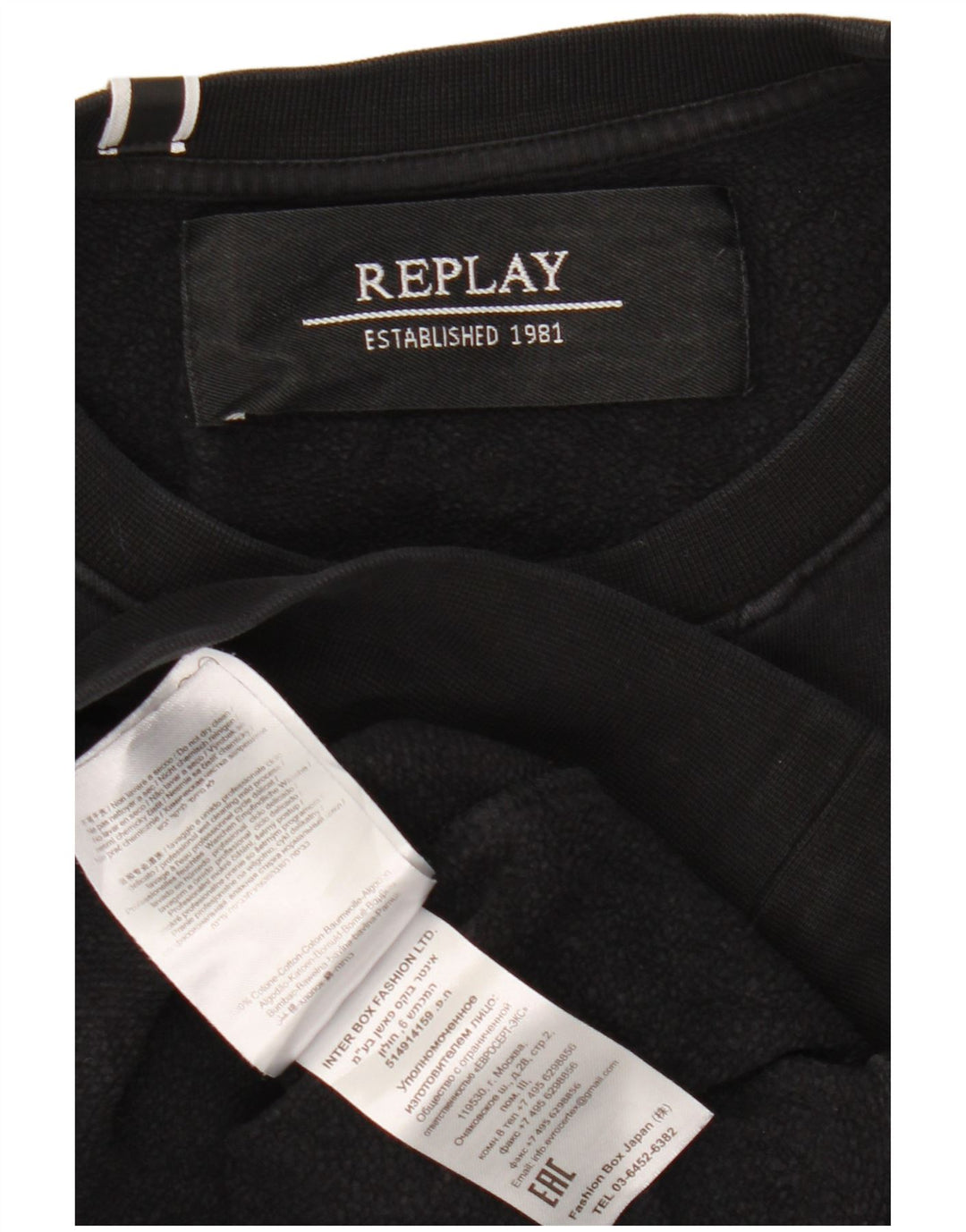Pulover Replay pentru damă, UK 16, mare, negru, bumbac