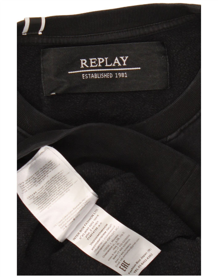 Pulover Replay pentru damă, UK 16, mare, negru, bumbac