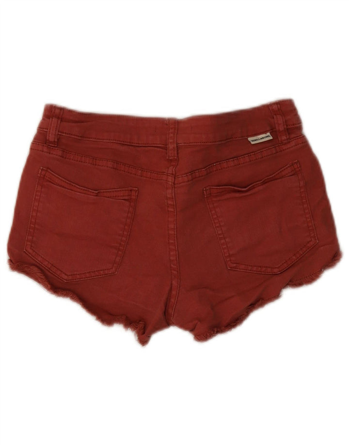 Pantaloni scurți din denim învechit pentru femei Billabong W26, bumbac roșu mic