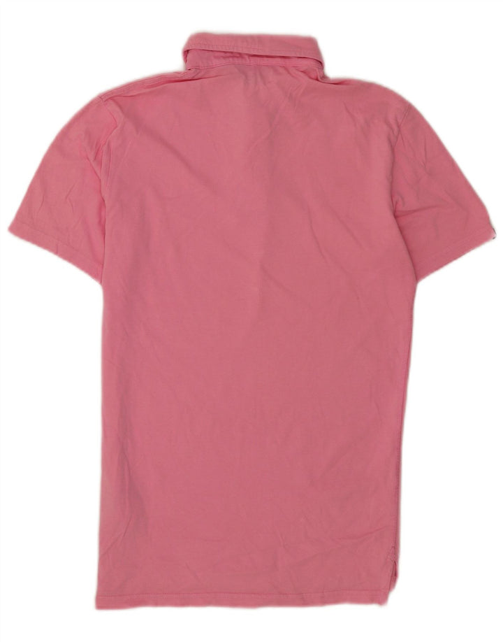 Tricou polo pentru bărbați Superdry, bumbac roz mic