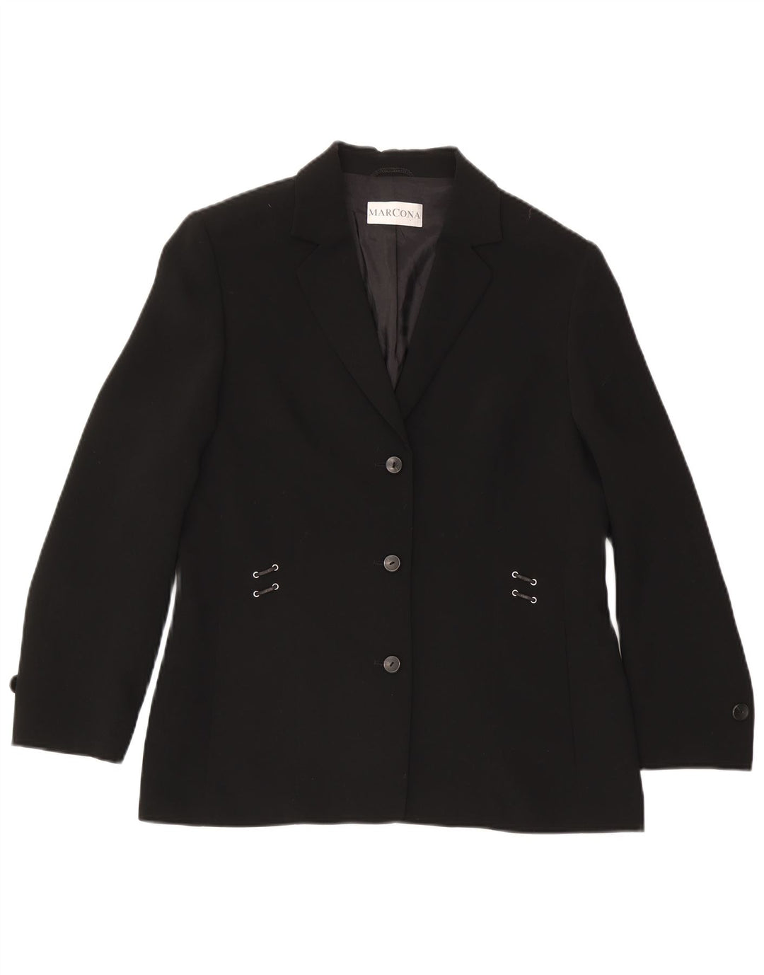 Jachetă Blazer pentru femei Marcona cu 3 nasturi UK 16 Poliester negru mare
