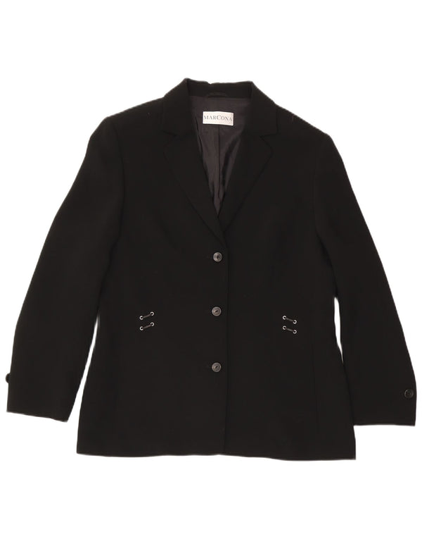 Jachetă Blazer pentru femei Marcona cu 3 nasturi UK 16 Poliester negru mare