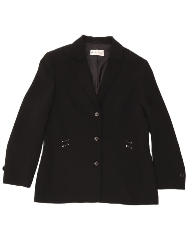 Jachetă Blazer pentru femei Marcona cu 3 nasturi UK 16 Poliester negru mare