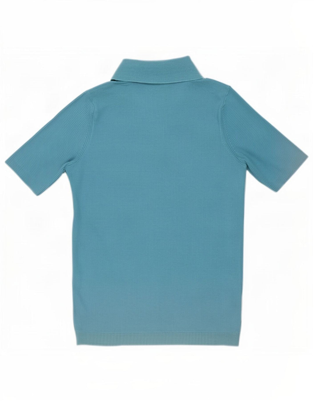 Tricou polo cu mânecă scurtă pentru femei Marks & Spencer UK 12 Bumbac albastru mediu