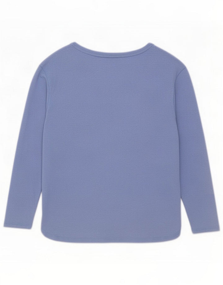 Marks & Spencer Top pentru femei cu mânecă lungă UK 14 Medium Blue Linen
