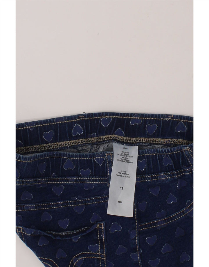 LEVI'S Girls Abstract Pattern Casual Shorts 11-12 Years W26  Navy Blue Vintage Levi's and Second-Hand Levi's from Messina Hembry 