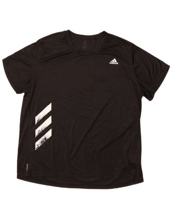 Tricou pentru alergare ADIDAS pentru bărbați Top 2XL Negru Poliester Sport